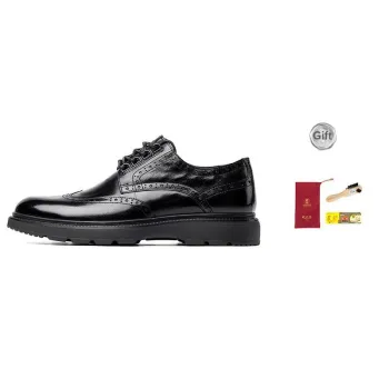 LAORENTOU Dress Shoes Men Low Top Black/Brown