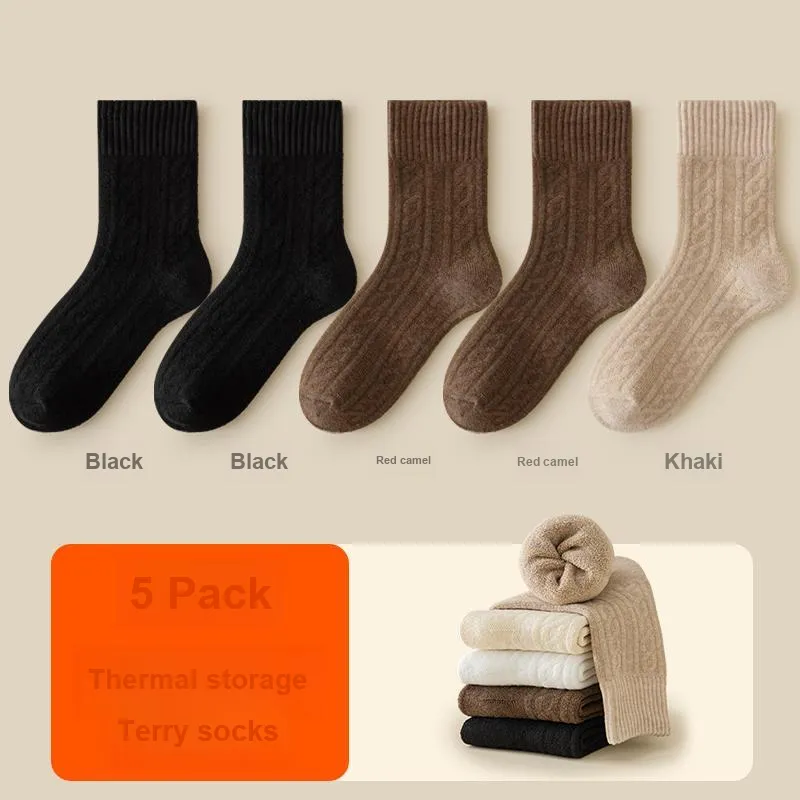 H YXIANG Mid Calf Socks Women's Combo Set-21
