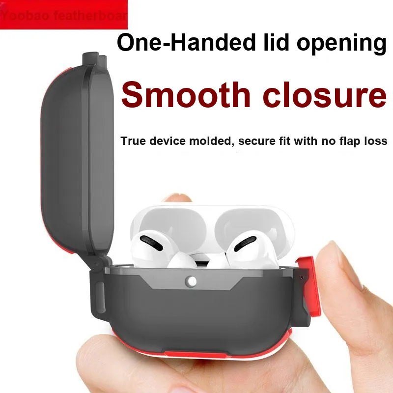 Yoobao Compatibility AirPods1/2/3/4/pro/pro2 TPU Snap Lock Matte Impact Resistant Headphone Cases-1