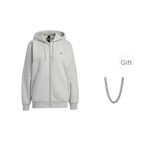 Adidas Jackets Women's Medium Heather Gray+Free Necklace