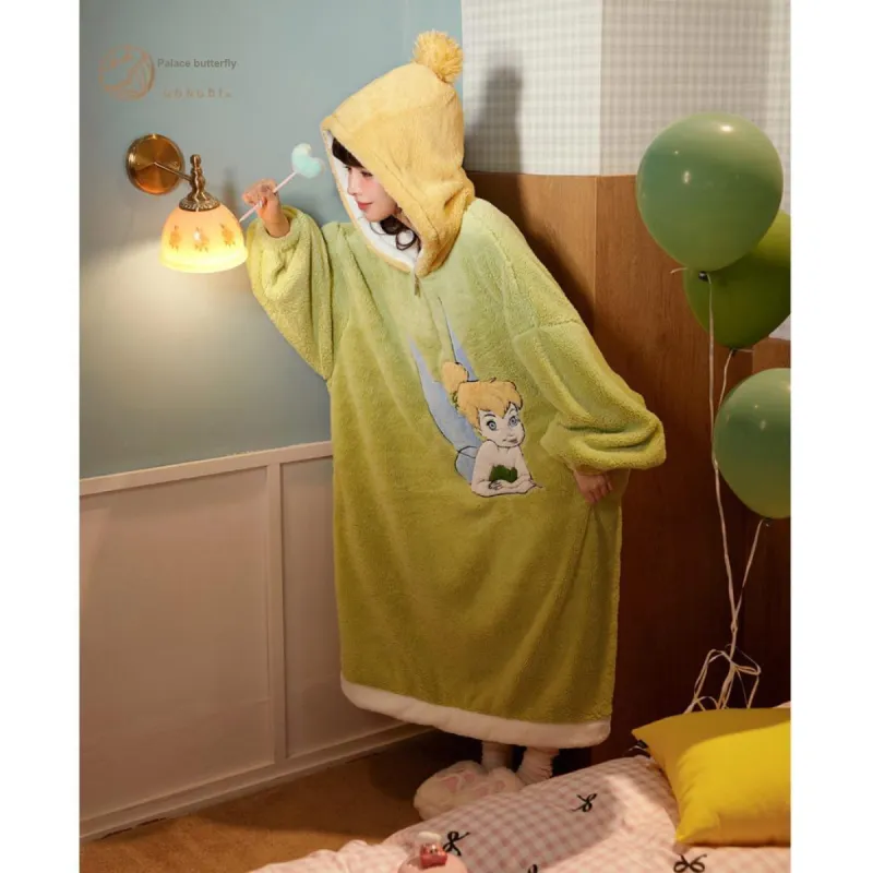 Gongdie x Disney Pajama Robe Women's Green-1