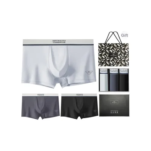 SEPTWOLVES Нижнее белье Подарочная коробка Мужской 3 упаковки + Сумка для покупок