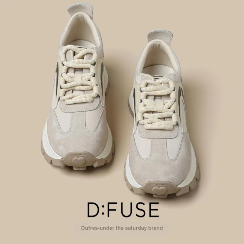 D FUSE SCANDINAVIA Cushioned Wear Resistant Height Increasing Low Top Chunky Sneakers Women's-1