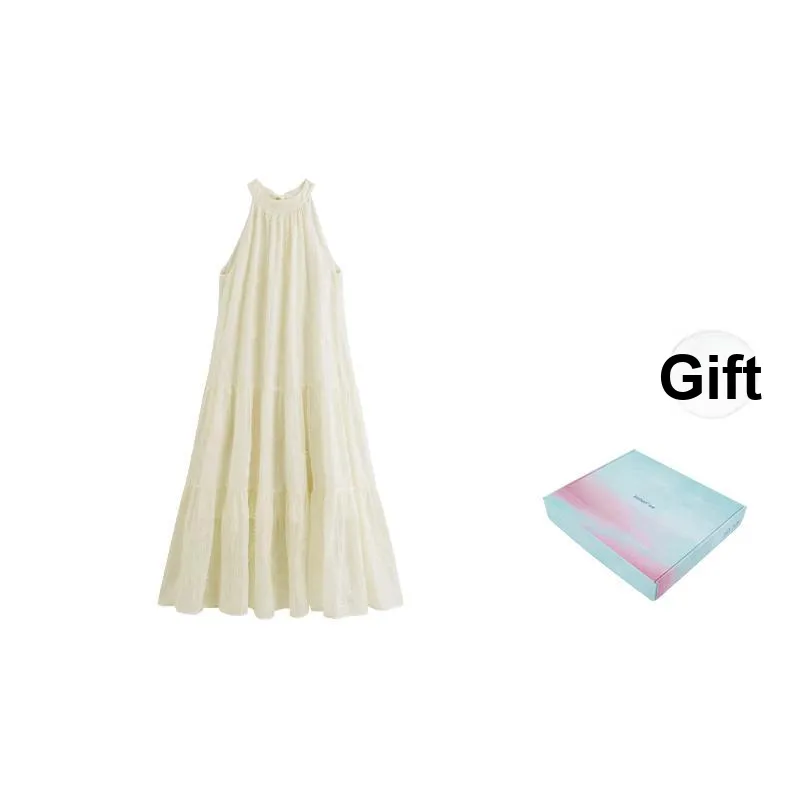 Inman Sleeveless Dress Women's Gift Box Set Pear Blossom Beige