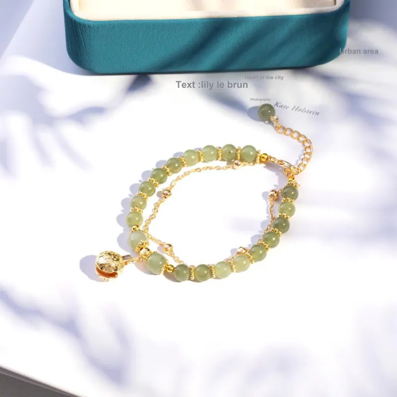 Schloney Hetian Jade Bracelets Pale Greenish White Jade Women's-1