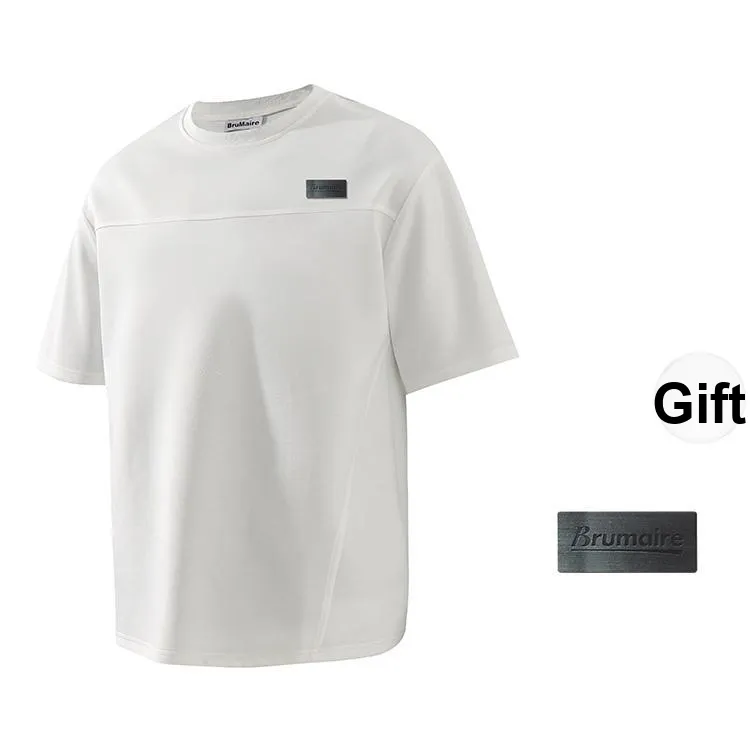 BRUMAIRE T Shirt Unisex Light Gray Comes With Brooch-2