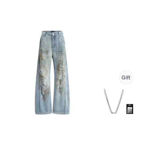 IMXS New Horse Run Collection Jeans Unisex Distressed Blue