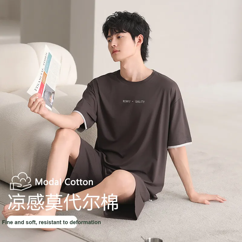 XIA.WA.ZHI.XIU Pajama Set Men's Gift Box Set Black-2