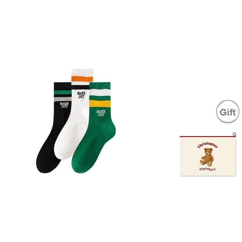 Caramella Mid Calf Socks Men's Shopping Bag Combo Set-12