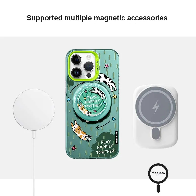 Marsfield TPU Material Impact Resistant Phone Cases Compatible With Apple 16/15/14/13/12/Pro/Mac Cute Style-3