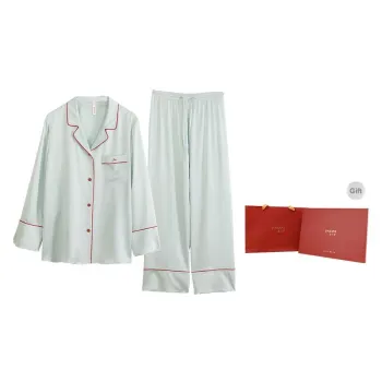 JINSANT Pajama Set Women's Light Misty Blue