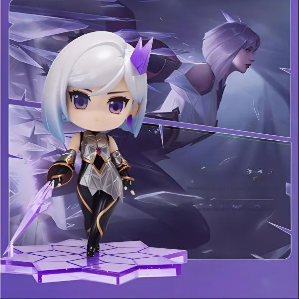HONOR OF KINGS Mirror Honor Of Kings Characters Shattered Mirror Blade Chibi Figures 10.1cm Transparent Special Edition-4