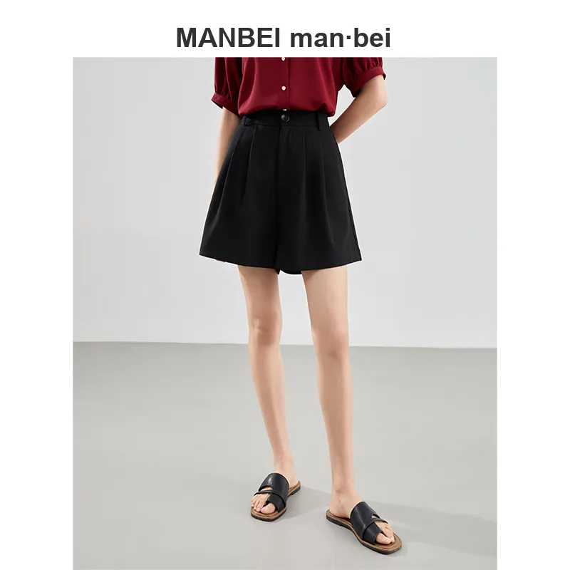 Mambe Casual Shorts Women's Black-2