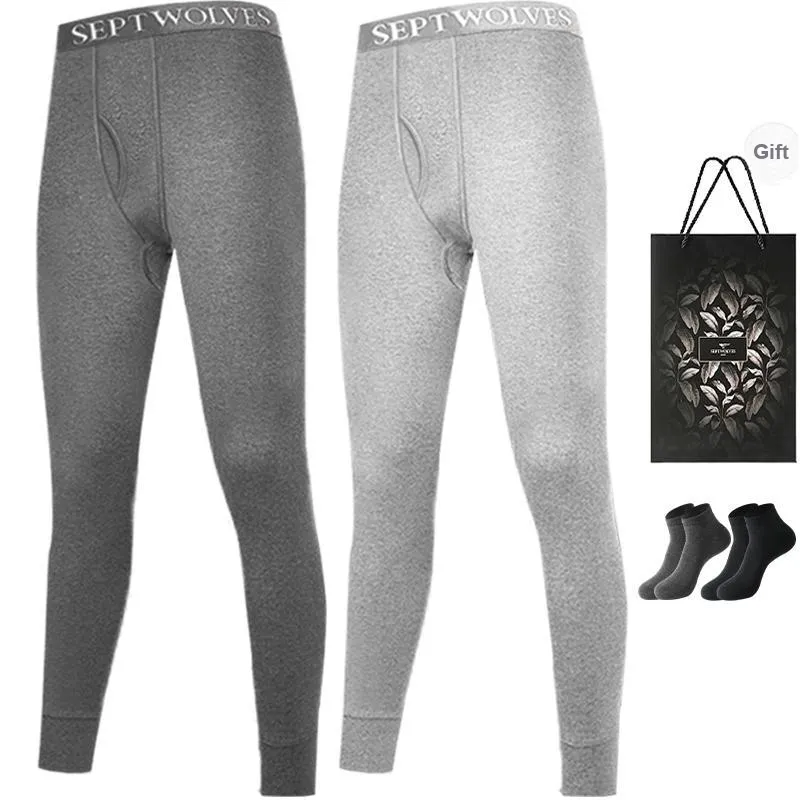SEPTWOLVES Thermal Pants Men's 2 Pack+Shopping Bag-12
