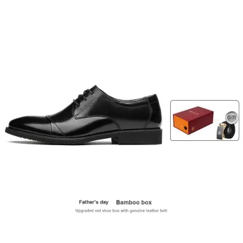 LAORENTOU Dress Shoes Men Low Top Black/Brown