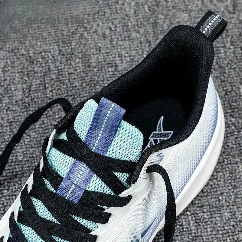 XTEP Running Shoes Men Low Top Sail White/Purple Blue/Tranquil Blue-9