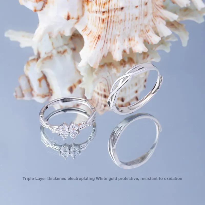 FOREVER MELODY 999 Fine Silver Rings Unisex-4
