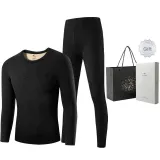 Wool Set (Black) Wool Thermal/Double-Layer Thickened
