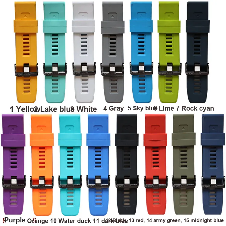 CHRROTA Garmin Compatibility Watch Band Silicone Material-2