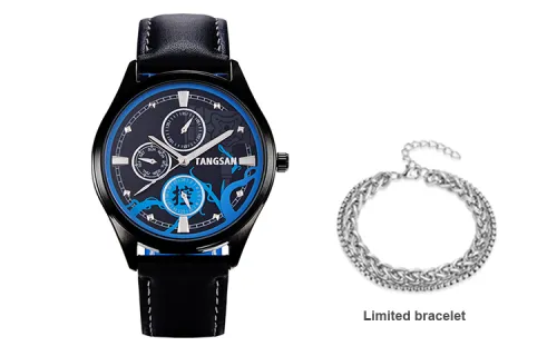 ingyunshi Кварцевые Механические Часы Унисекс Черный Циферблат