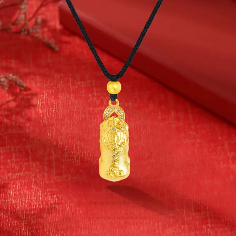 Master Kim Transit Gold Beads Gold Necklace Unisex-4