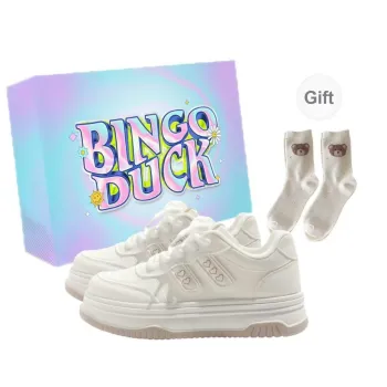BINGO DUCK Slip Resistant Height Increasing Coverage Low Top Skateboard Shoes Women's