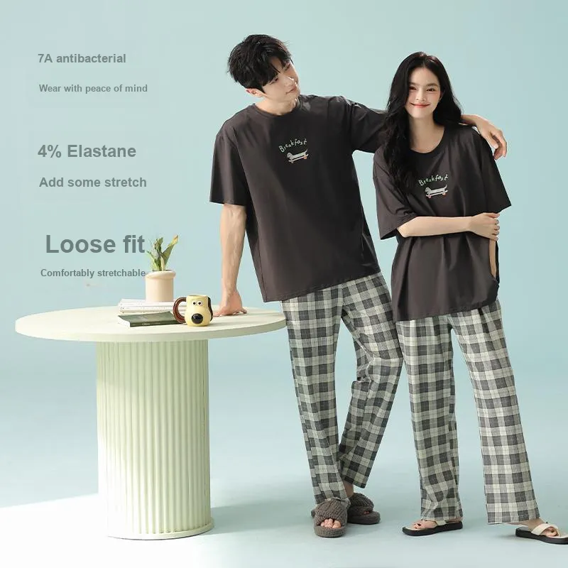 WANANNI Pajama Set Unisex Dark Gray-2