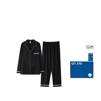 Qin Jing Pajama Set Men's Elegant Black