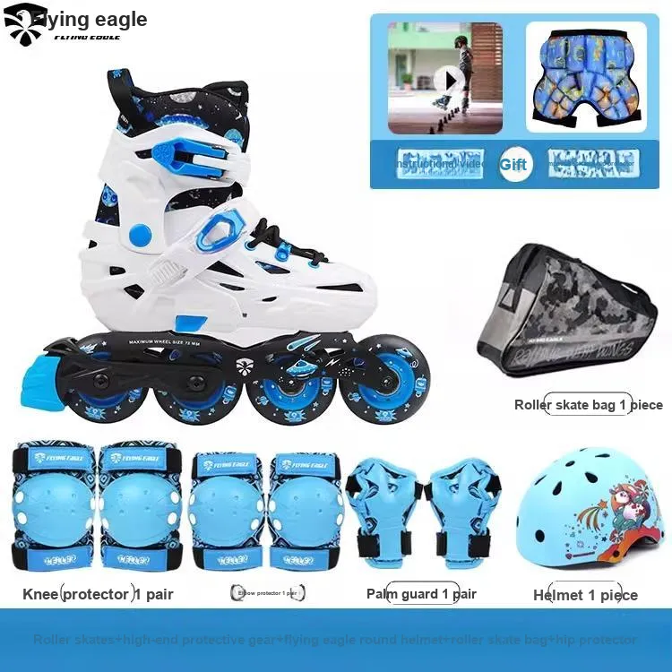 FLYING EAGLE Inline Skates Outdoor Park Square Blue White-2