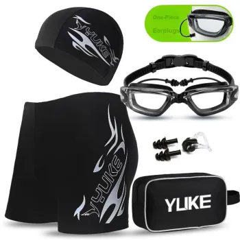 YUKE Swimming Sets PC Silicone Polycarbonate Pool Men's Black Gray