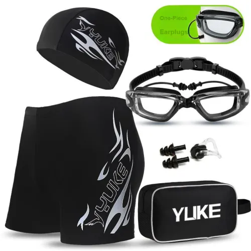 YUKE Swimming Sets PC Silicone Polycarbonate Pool Men's Black Gray