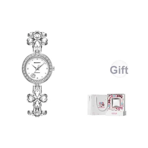 Zgo Sanrio Co Branded Кварцевый механизм Сплав Ремешок Часы Женские Белый циферблат