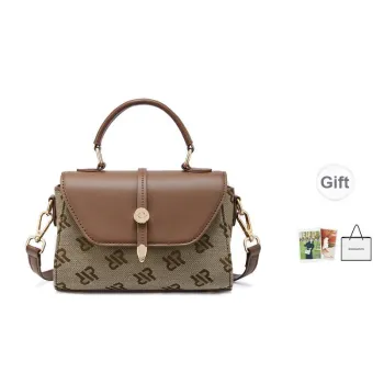 RED DRAGONFLY Microfiber Synthetic Leather Handbag Regular Women's Light Coffee