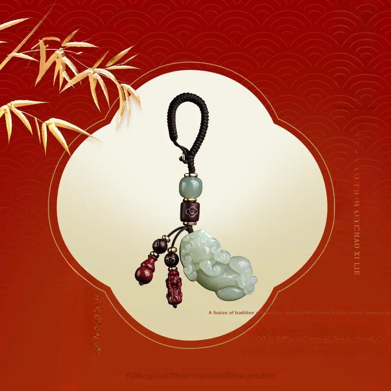 Yi Mingju Pendants Pale Greenish White Jade Unisex-1