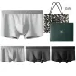 Wide Waistband 4 Pack Box Included (Light Heather Gray+Medium Gray+Dark Gray+Black Heather Gray)