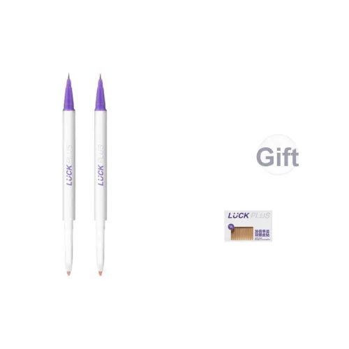 LUCK PLUS Двойной Счастливый Двойная головка Наклоняющийся Кисть из Шелковицы Длинный Долговечный Натуральный Водонепроницаемый Макияж 0,25г+0,8г