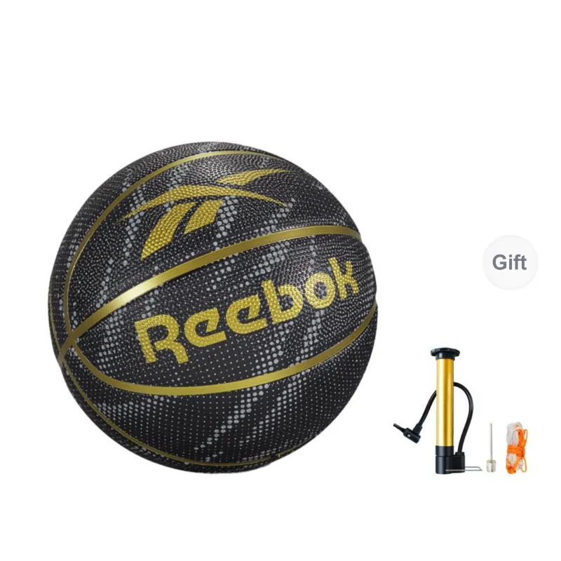 Reebok Rubber Basketball Black Gold Size 5 Street Training Competition-0