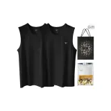 Crew Neck 2 Pack (Black+Black) 2 Pcs, Easy to Wash!