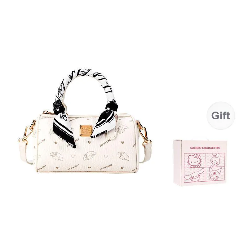MESUCA Sanrio Melodi Synthetic Leather One Shoulder Portable Boston Bag Women's Pink-14