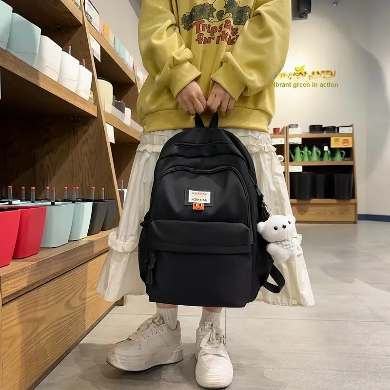 FAMAN Nylon Backpack Unisex Black/Blue/Yellow/Pink/Ecru-9