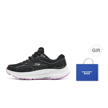 Skechers WOMEN'S GO Series Anti-Slip Wear-Resistant Low-Top Running Shoes Women's Black Purple