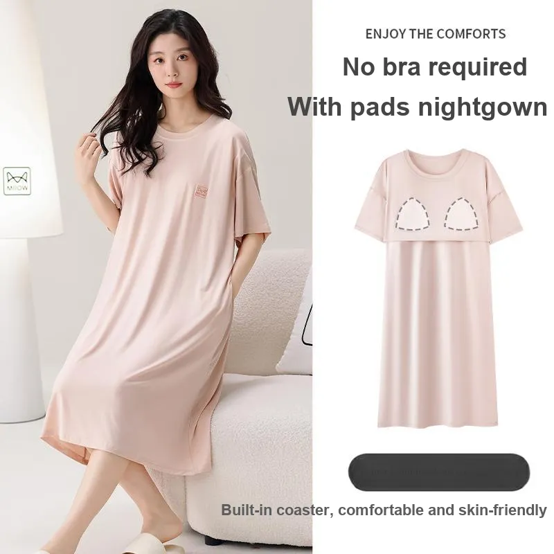 MIIOW Nightgown Women's Light Pink-1