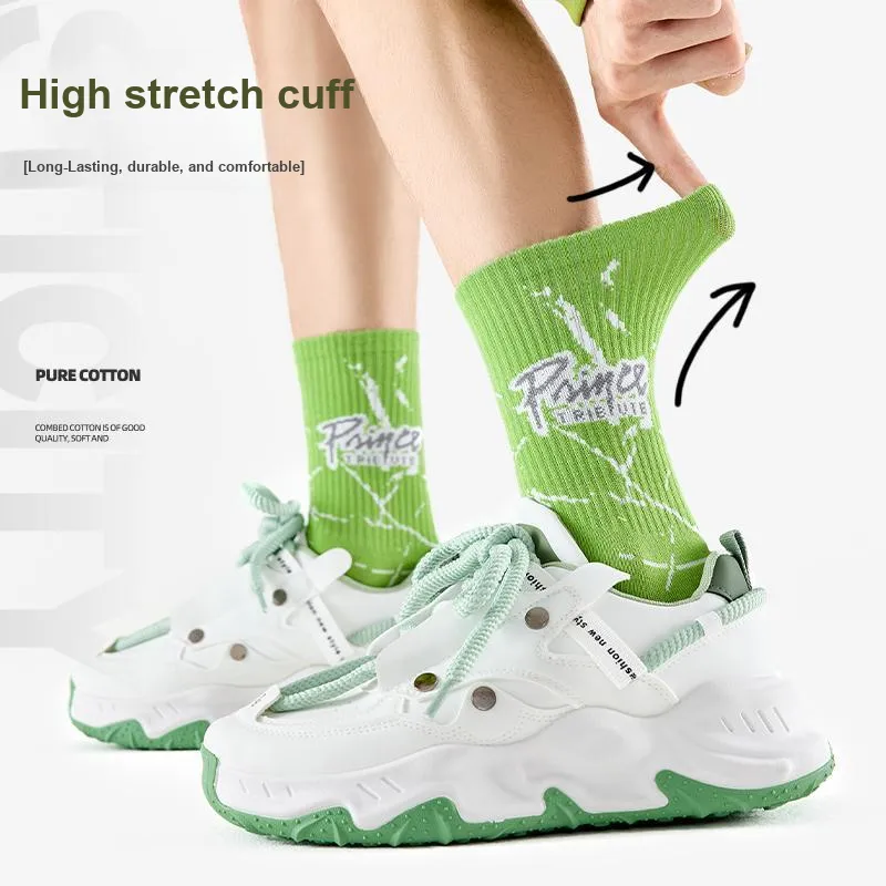 Cotton Gene Mid Calf Socks Men's Box 5 Pack-3