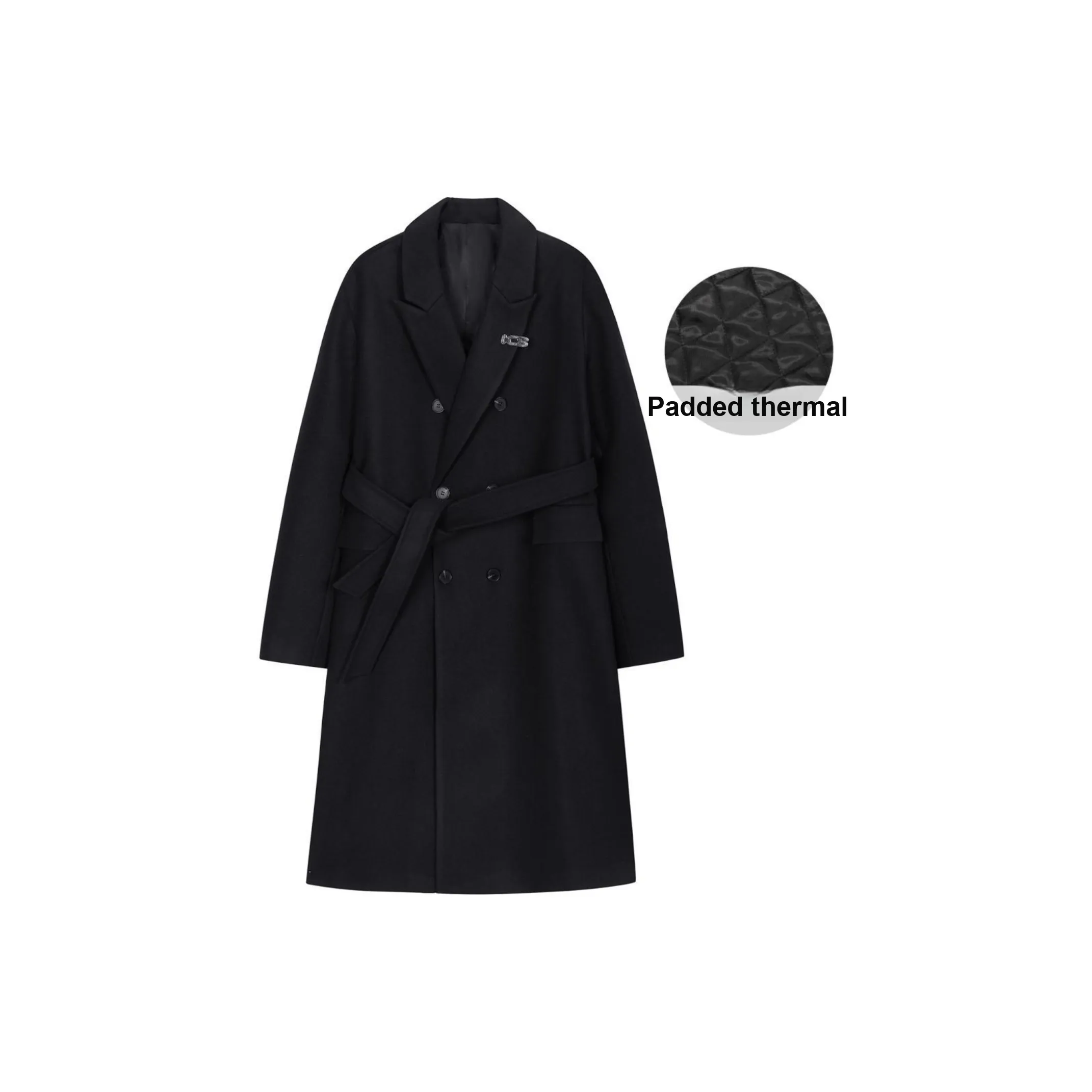 ICONS Lab Черное Унисекс Пальто