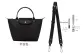 [Black Silver]86-103cm Crossbody Shoulder Strap Set[Top Grain Cow Leather]