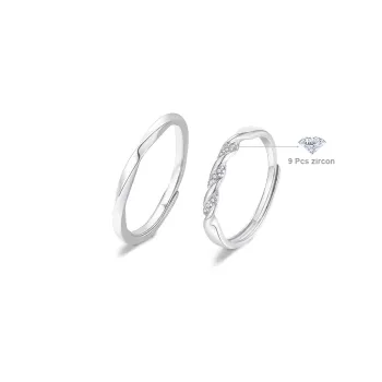 FANFRI Sterling Silver Rings Unisex Sweet Love Date Confession Box