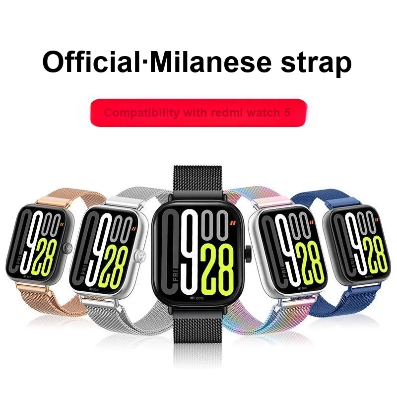 Mr. Strap Red Beige Compatibility Watch Band Stainless Steel Material-1