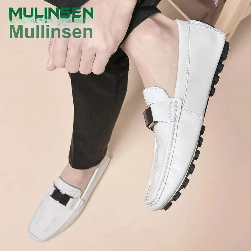 Mulinsen Gommino Loafers Men Black/Blue/White/Gray-20