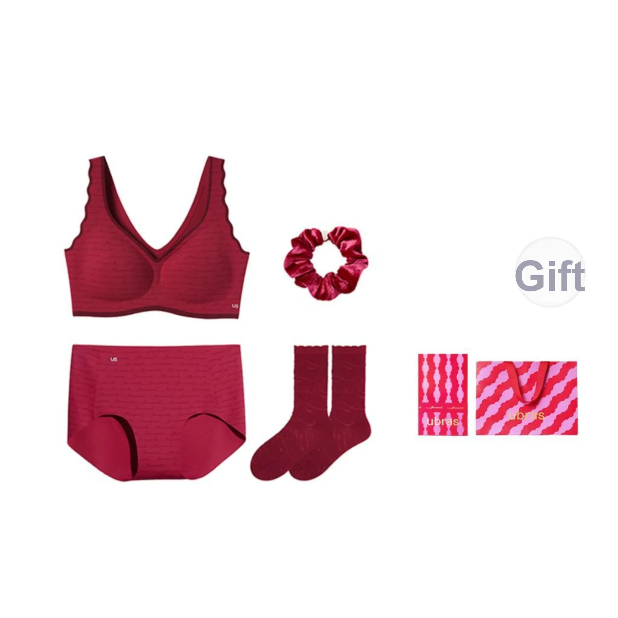 Ubras Big Red Box Series Underwear Set Women's
