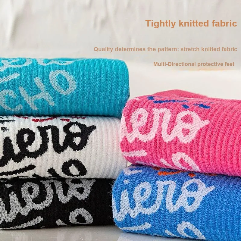 SALOATO Knee High Socks Unisex 5 Pack-27